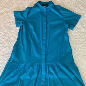 Donna Morgan Shirt Dress – Size 16 – Turquoise